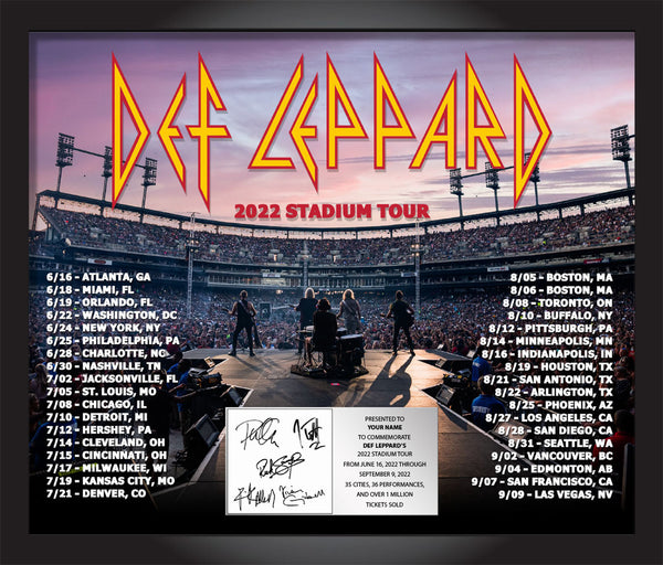 Autographed! 2022 Stadium Tour Commemorative Plaque